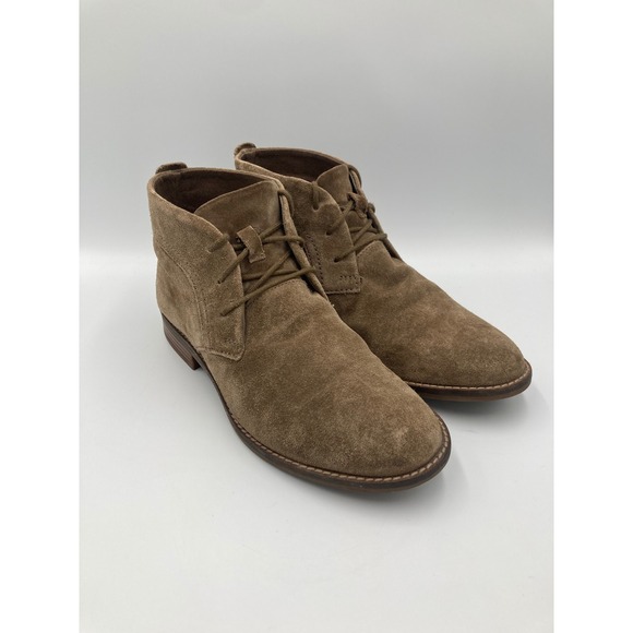 Clark's Cazmin Grace Taupe Suede Ankle Boots Women's Size 7.5 - Picture 3 of 9